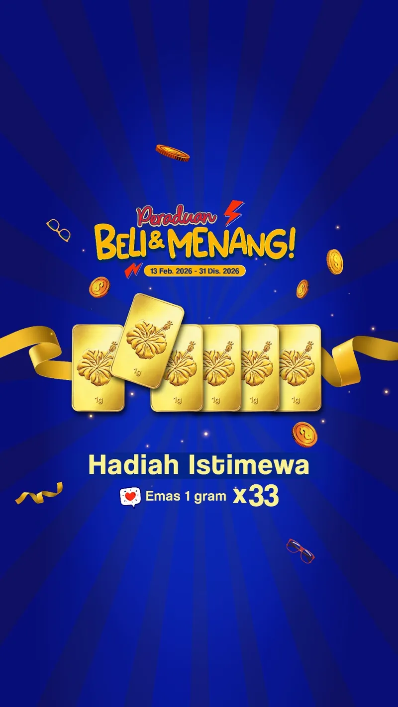 Hadiah Istimewa — Emas 1 gram x33